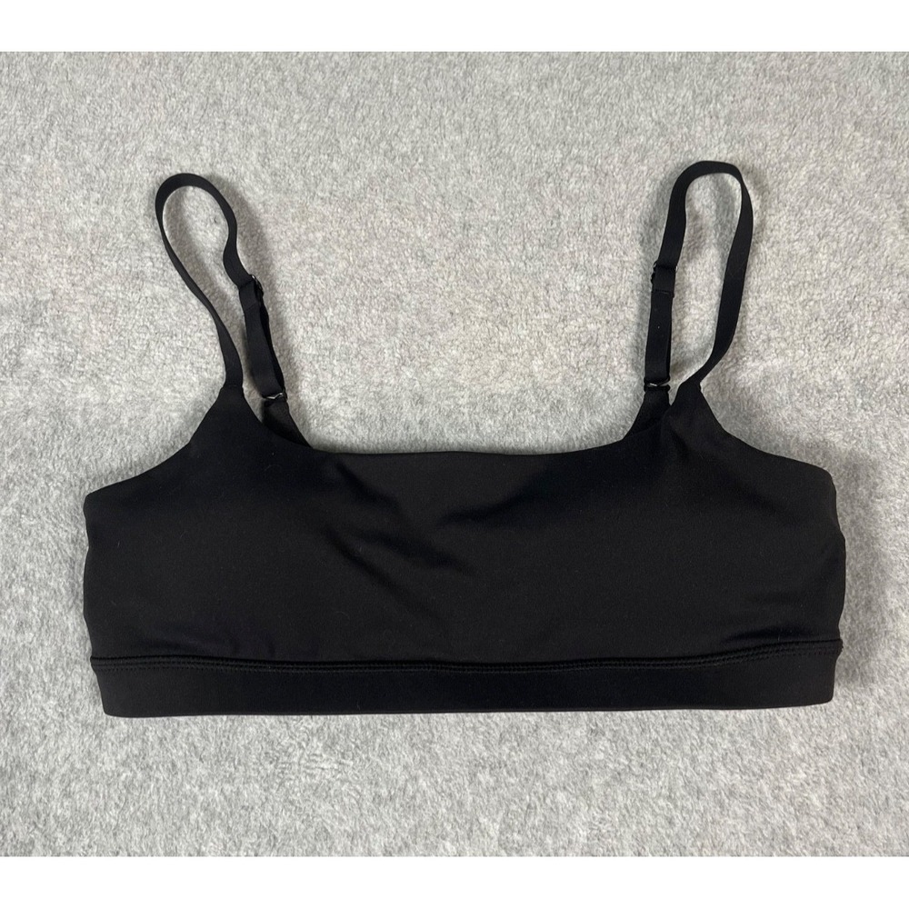 CRZ Yoga Butterluxe Adjustable Strap Sports Bra Black Small Wireless Yoga Bra